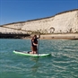 Sea Paddleboarding Adventure Brighton - On knees paddling